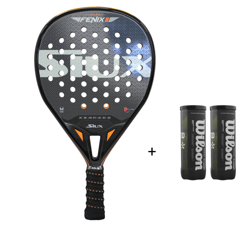 Load image into Gallery viewer, Siux Fenix II 3K Carbon + 2 setjes Wilson ballen
